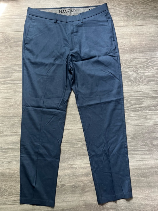 Haggar Other - NEW Haggar Blue Straight Leg Business Casual Trouser Slacks Pants Size 36” x 32”